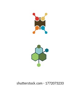 Molecule symbol logo template vector illustration design 