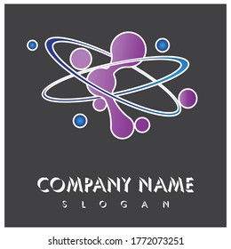 Molecule symbol logo template vector illustration design 