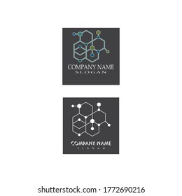 Molecule symbol logo template vector illustration design 