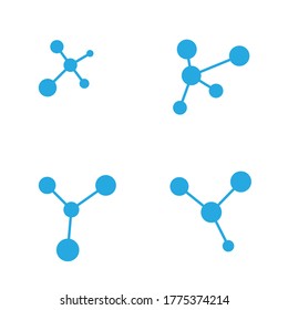Modelo de logotipo de símbolo molécula diseño de ilustración vectorial 