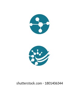 Molecule symbol logo template vector illustration design 