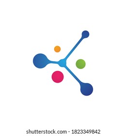 Molecule symbol logo template vector illustration design 