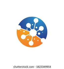 Molecule symbol logo template vector illustration design 