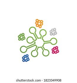 Molecule symbol logo template vector illustration design 