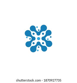 Molecule symbol logo template vector illustration design 