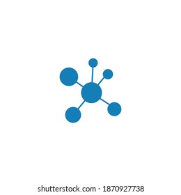 Modelo de logotipo de símbolo molécula diseño de ilustración vectorial 