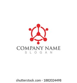 Molecule symbol logo template vector illustration design 