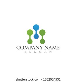 Molecule symbol logo template vector illustration design 