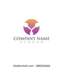 Molecule symbol logo template vector illustration design 