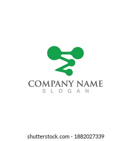 Molecule symbol logo template vector illustration design 