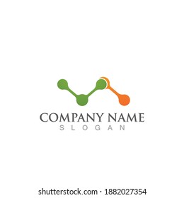 Molecule symbol logo template vector illustration design 