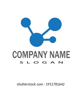 Molecule symbol logo template vector illustration design 