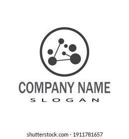 Molecule symbol logo template vector illustration design 