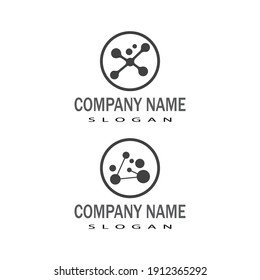 Molecule symbol logo template vector illustration design 