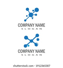 Molecule symbol logo template vector illustration design 