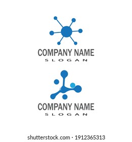 Molecule symbol logo template vector illustration design 
