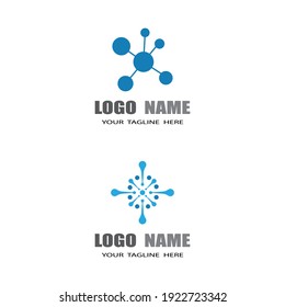 Molecule symbol logo template vector illustration design 
