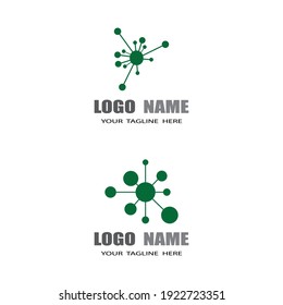 Molecule symbol logo template vector illustration design 