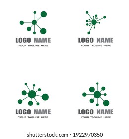 Molecule symbol logo template vector illustration design 