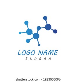 Molecule symbol logo template vector illustration design 