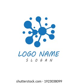 Molecule symbol logo template vector illustration design 