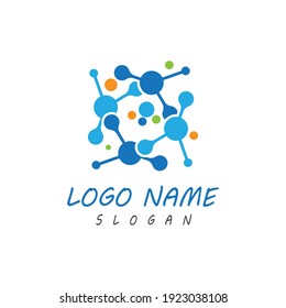 Molecule symbol logo template vector illustration design 