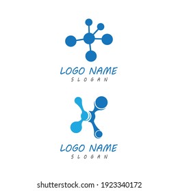 Molecule symbol logo template vector illustration design 