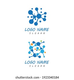 Molecule symbol logo template vector illustration design 