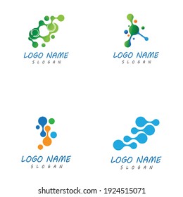 Molecule symbol logo template vector illustration design 