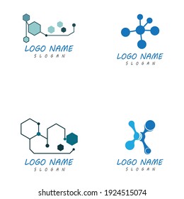 Molecule symbol logo template vector illustration design 