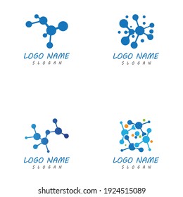 Molecule symbol logo template vector illustration design 