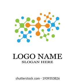 Molecule symbol logo template vector illustration design 