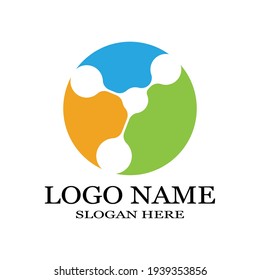 Molecule symbol logo template vector illustration design 
