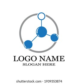 Molecule symbol logo template vector illustration design 