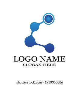 Molecule symbol logo template vector illustration design 