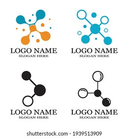 Molecule symbol logo template vector illustration design 