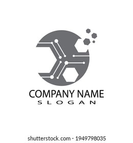 Molecule symbol logo template vector illustration design 