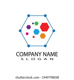 Molecule symbol logo template vector illustration design 