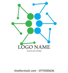 Molecule symbol logo template vector illustration design 