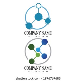 Molecule symbol logo template vector illustration design 