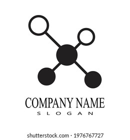 Molecule symbol logo template vector illustration design 