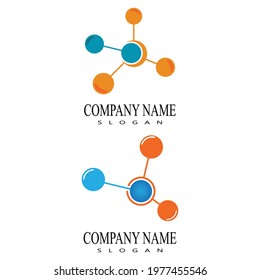 Molecule symbol logo template vector illustration design 