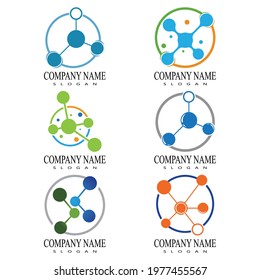 Molecule symbol logo template vector illustration design 