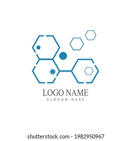 Molecule symbol logo template vector illustration design 