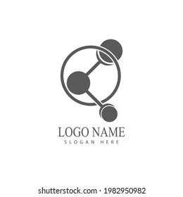 Molecule symbol logo template vector illustration design 