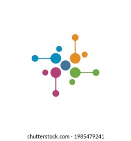 Molecule symbol logo template vector illustration design 