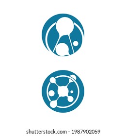 Molecule symbol logo template vector illustration design 
