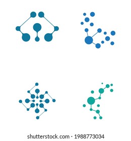 Molecule symbol logo template vector illustration design 