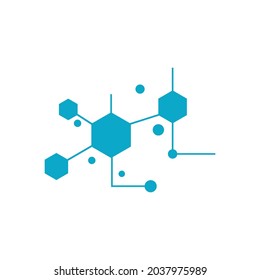 Modelo de logotipo de símbolo molécula diseño de ilustración vectorial 