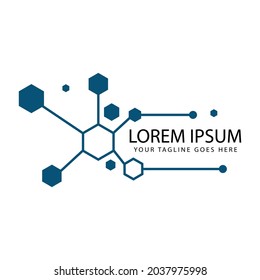 Molecule symbol logo template vector illustration design 